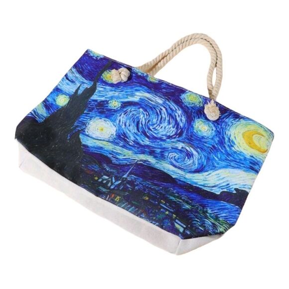 Van Gogh Starry Night Beach Tote - Picture 3 of 6